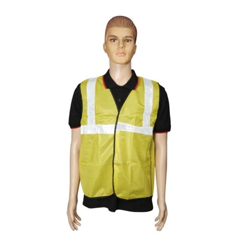 Nova Safe Reflective Safety Jacket 2 inch Cloth, Yellow, 65 GSM
