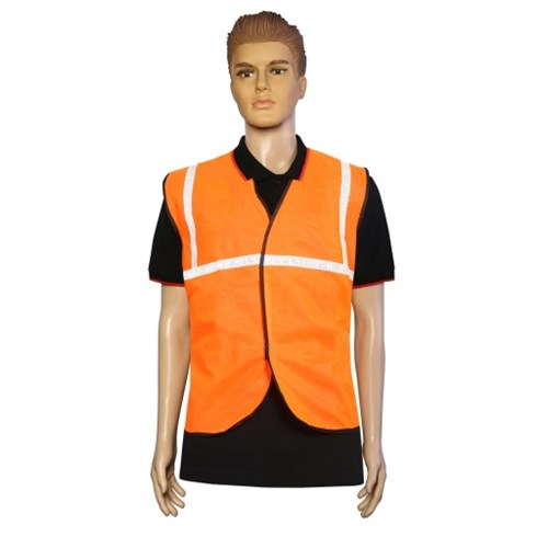 Nova Safe Reflective Safety Jacket 1 inch Cloth, Orange, 65 GSM