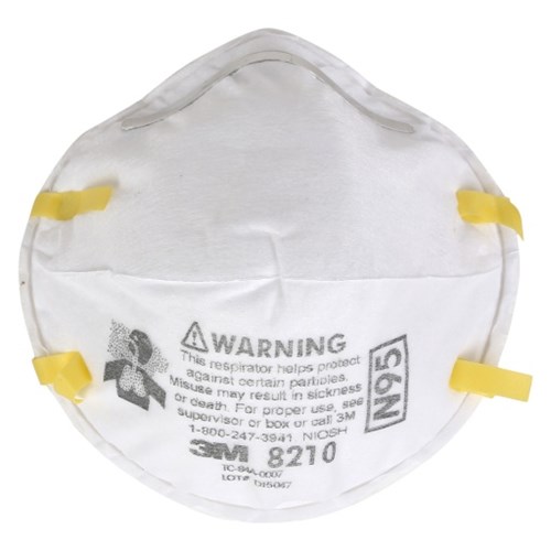 3M 8210 N95 Particulate Respirator, Pack of 20