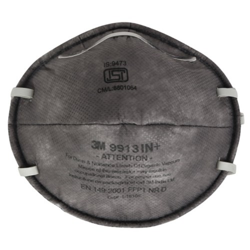 3M 9913IN+ Dust Mist Organic Vapour Respirator, Pack of 20